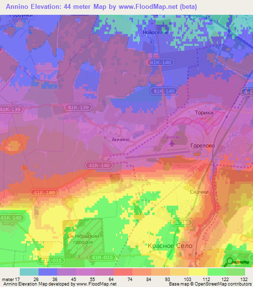 Annino,Russia Elevation Map