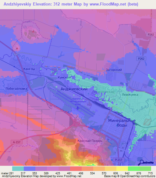 Andzhiyevskiy,Russia Elevation Map