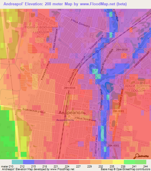 Andreapol',Russia Elevation Map