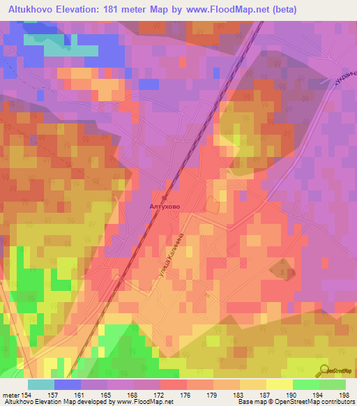 Altukhovo,Russia Elevation Map