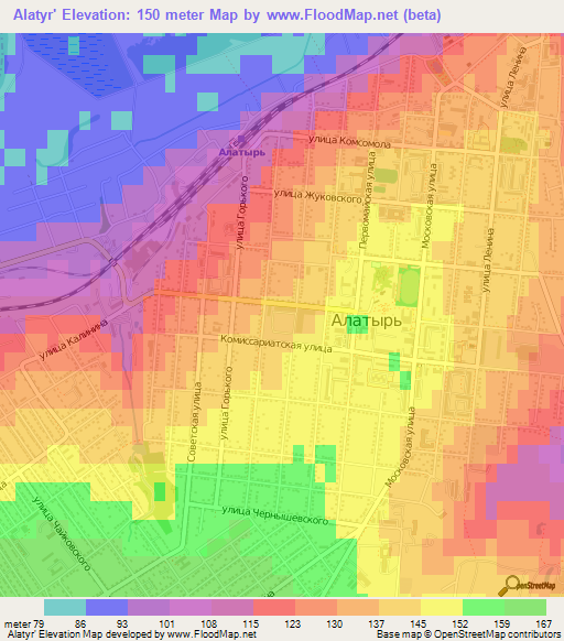 Alatyr',Russia Elevation Map