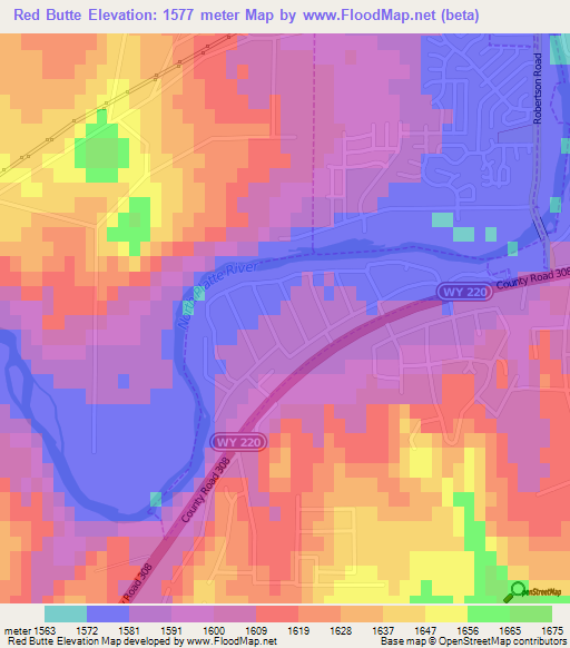 Red Butte,US Elevation Map