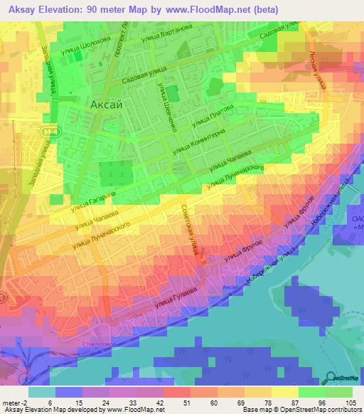 Aksay,Russia Elevation Map