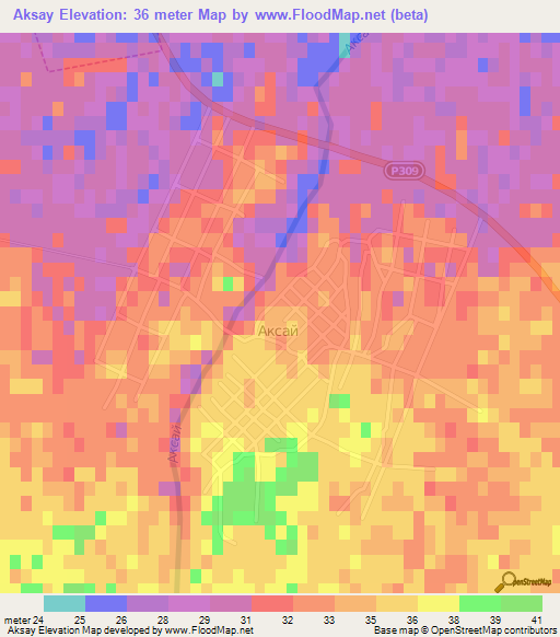 Aksay,Russia Elevation Map