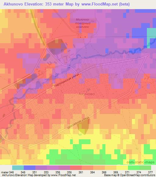 Akhunovo,Russia Elevation Map