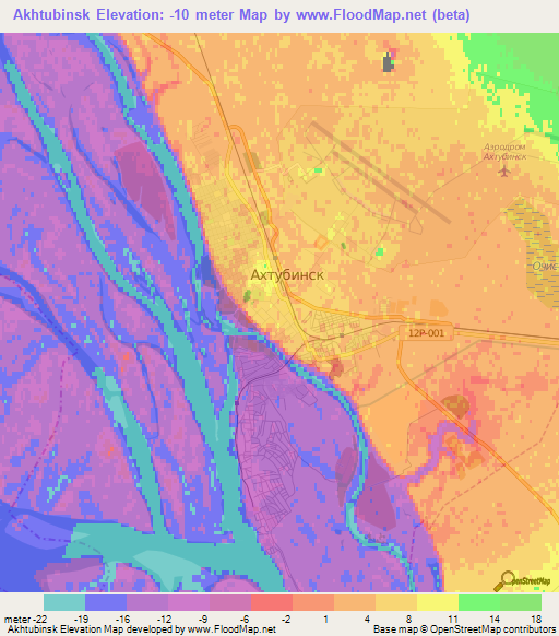 Akhtubinsk,Russia Elevation Map