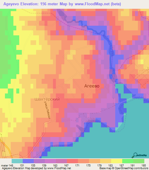 Ageyevo,Russia Elevation Map