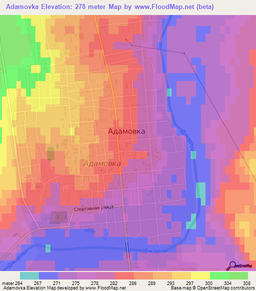 Adamovka,Russia Elevation Map