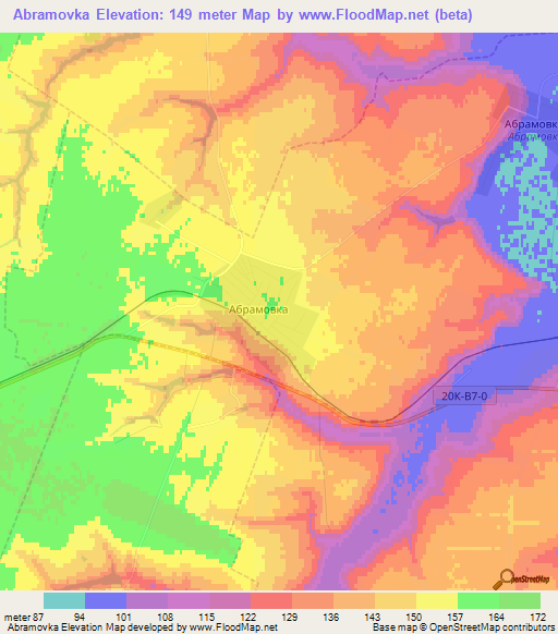 Abramovka,Russia Elevation Map