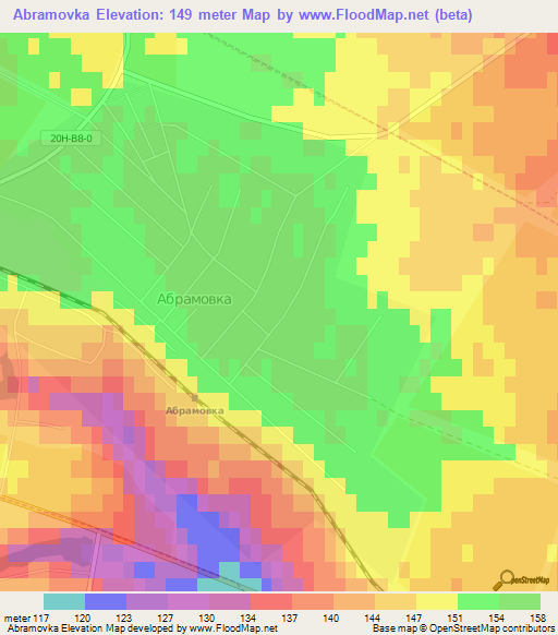 Abramovka,Russia Elevation Map