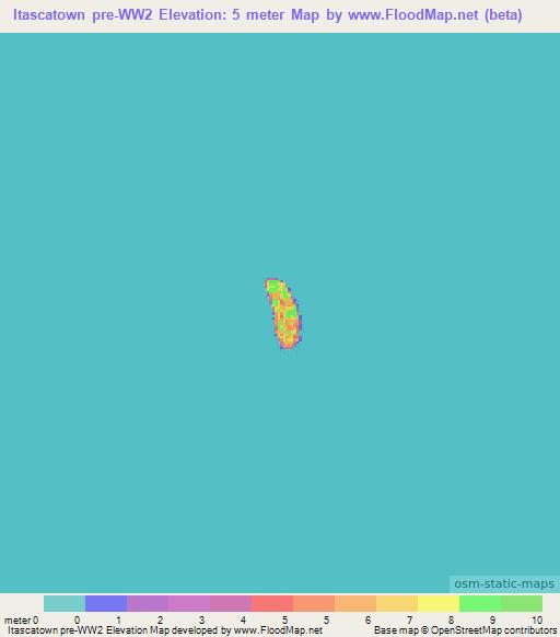 Itascatown pre-WW2,United States Minor Outlying Islands Elevation Map