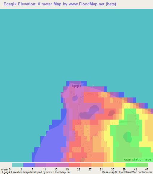 Egegik,US Elevation Map