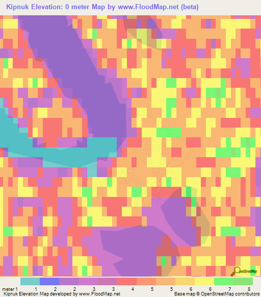 Kipnuk,US Elevation Map