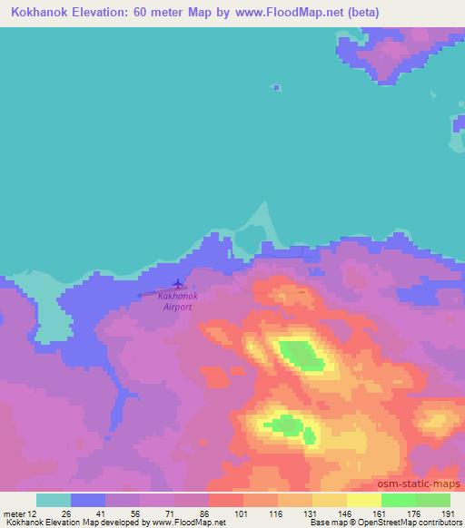 Kokhanok,US Elevation Map