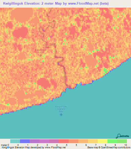 Kwigillingok,US Elevation Map