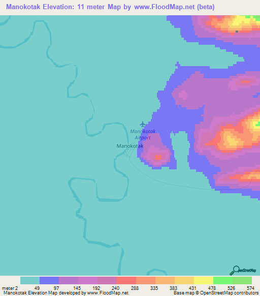 Manokotak,US Elevation Map