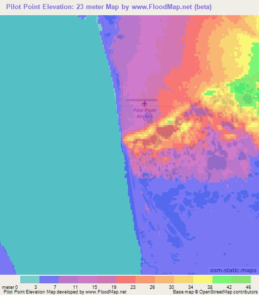 Pilot Point,US Elevation Map