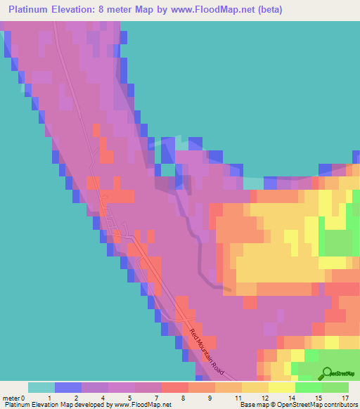 Platinum,US Elevation Map