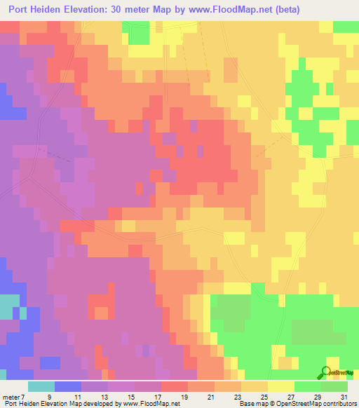 Port Heiden,US Elevation Map