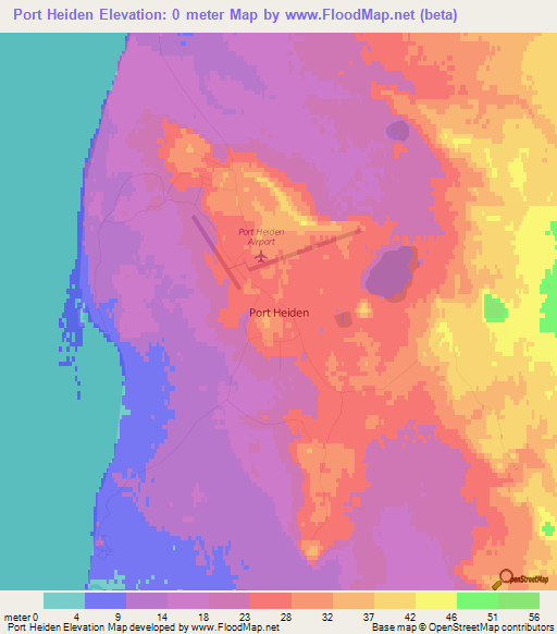 Port Heiden,US Elevation Map