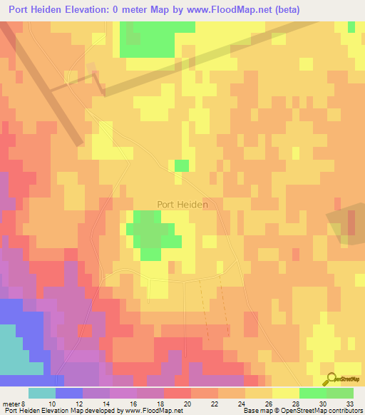 Port Heiden,US Elevation Map