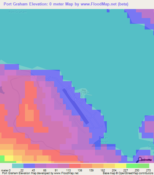 Port Graham,US Elevation Map