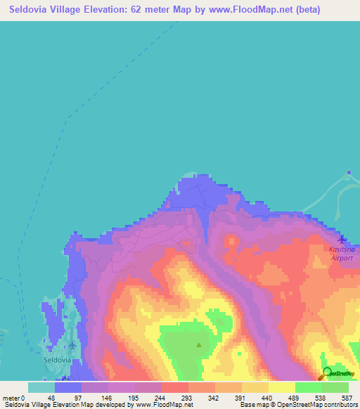 Seldovia Village,US Elevation Map