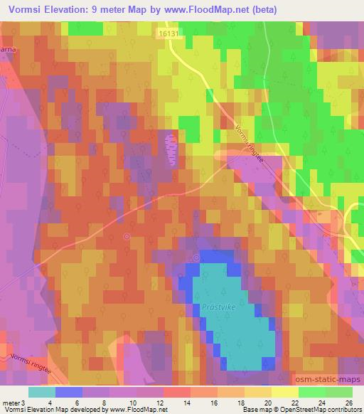 Vormsi,Estonia Elevation Map