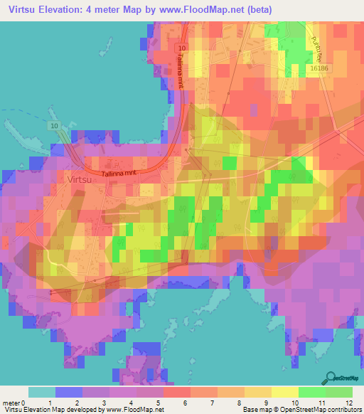 Virtsu,Estonia Elevation Map