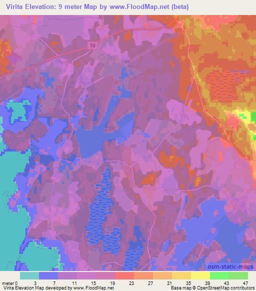 Virita,Estonia Elevation Map