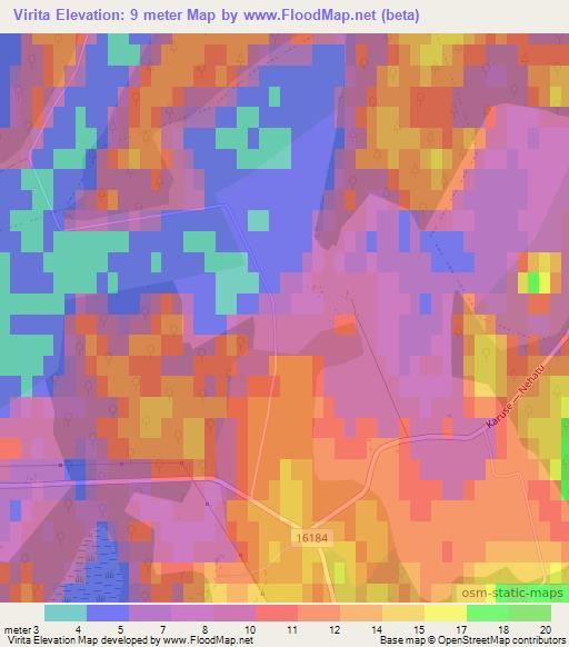 Virita,Estonia Elevation Map