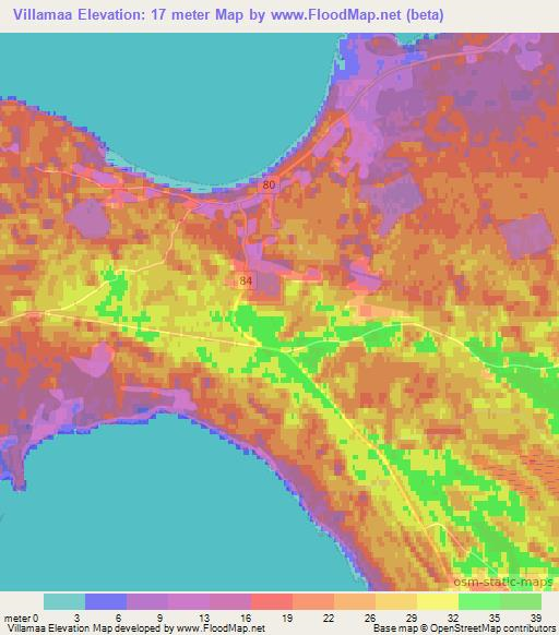 Villamaa,Estonia Elevation Map