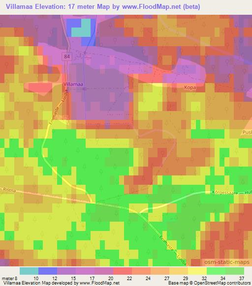 Villamaa,Estonia Elevation Map