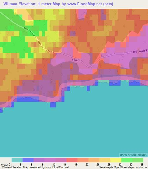 Vilimaa,Estonia Elevation Map