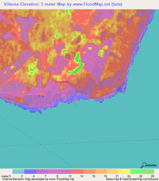 Viiterna,Estonia Elevation Map