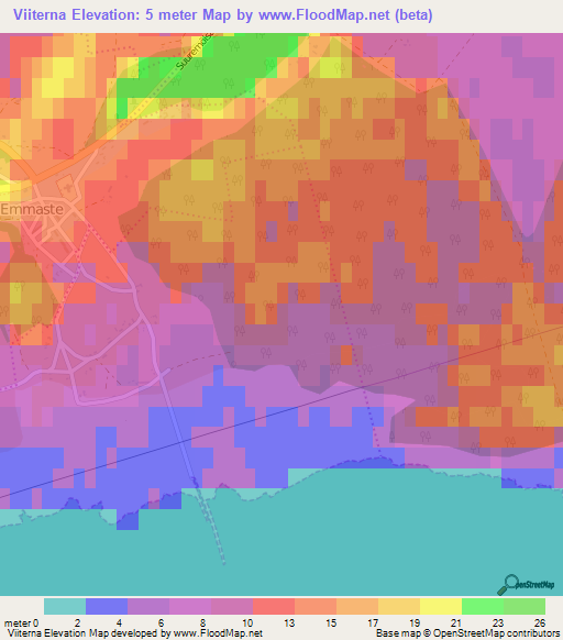 Viiterna,Estonia Elevation Map