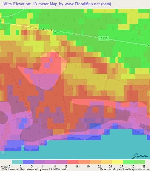 Viita,Estonia Elevation Map