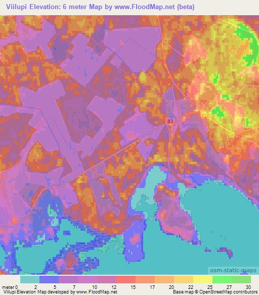 Viilupi,Estonia Elevation Map