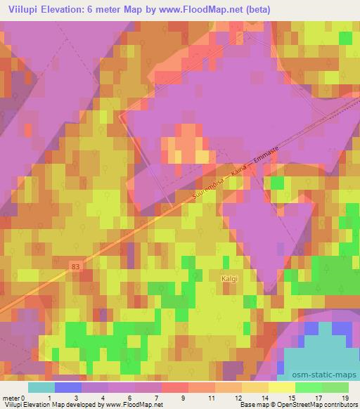 Viilupi,Estonia Elevation Map