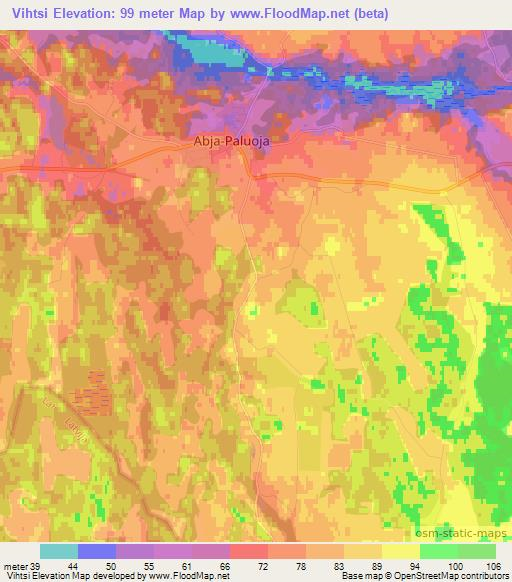 Vihtsi,Estonia Elevation Map