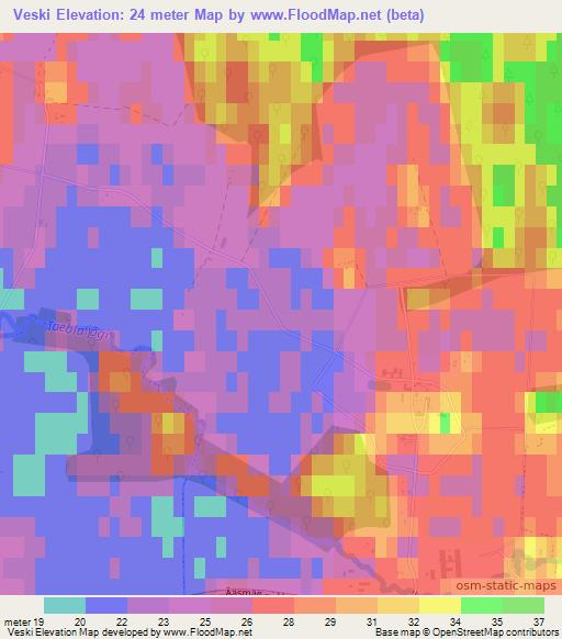 Veski,Estonia Elevation Map