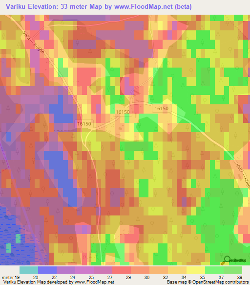 Variku,Estonia Elevation Map