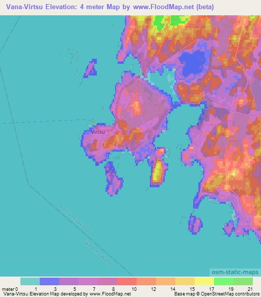 Vana-Virtsu,Estonia Elevation Map