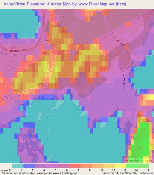 Vana-Virtsu,Estonia Elevation Map