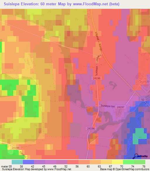 Suislepa,Estonia Elevation Map