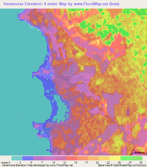 Vanamoisa,Estonia Elevation Map