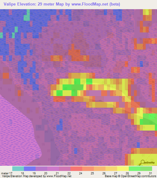 Valipe,Estonia Elevation Map