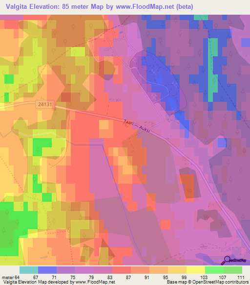 Valgita,Estonia Elevation Map