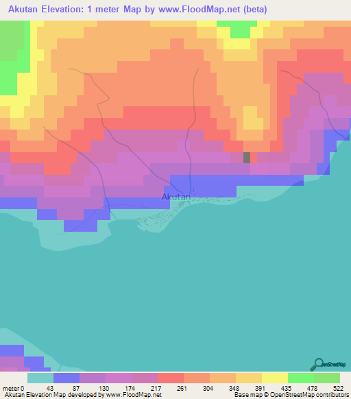 Akutan,US Elevation Map