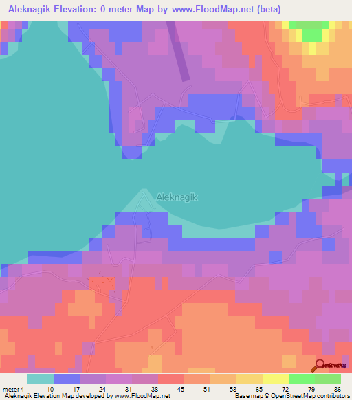 Aleknagik,US Elevation Map